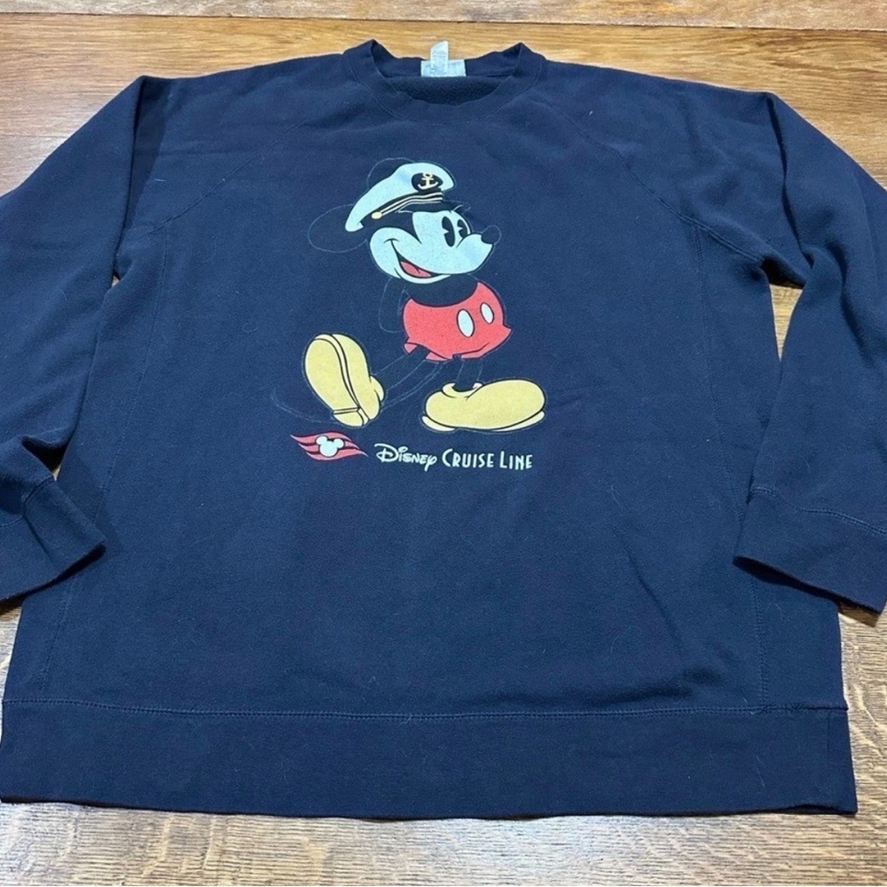 Disney Navy Crewneck Sweatshirt with Disney cruise line  Mickey Graphic